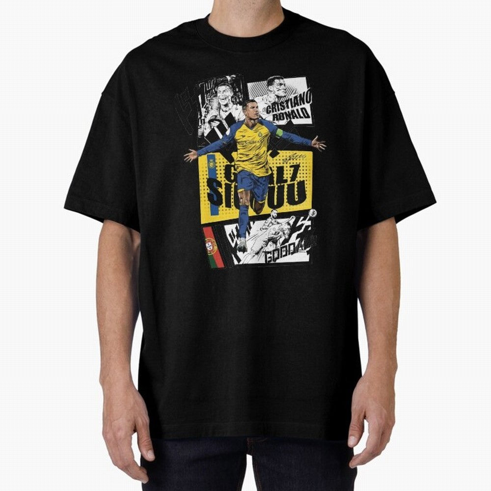 Cristiano Ronaldo CR7 Scorer Oversized T-Shirt Remember Iconic Moments from the FIFA World Cup 2026 Group Stage Journey through Cristiano Ronaldo, Haaland and CR7 Highlights, Brazil Pride, Classic Soccer Heritage, Championship Pressure, Fan Loyalty