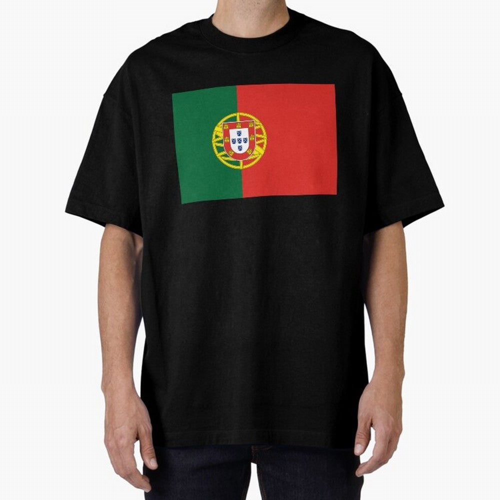 Portugal Flag Oversized T-Shirt Join the Global Buzz around FIFA World Cup 2026 USA Canada Mexico Celebrating Messi, CR7 and Mbappe, England and Germany Energy, Vintage Soccer Flavor, Modern Football Stars, National Flags and Final Night Emotion;