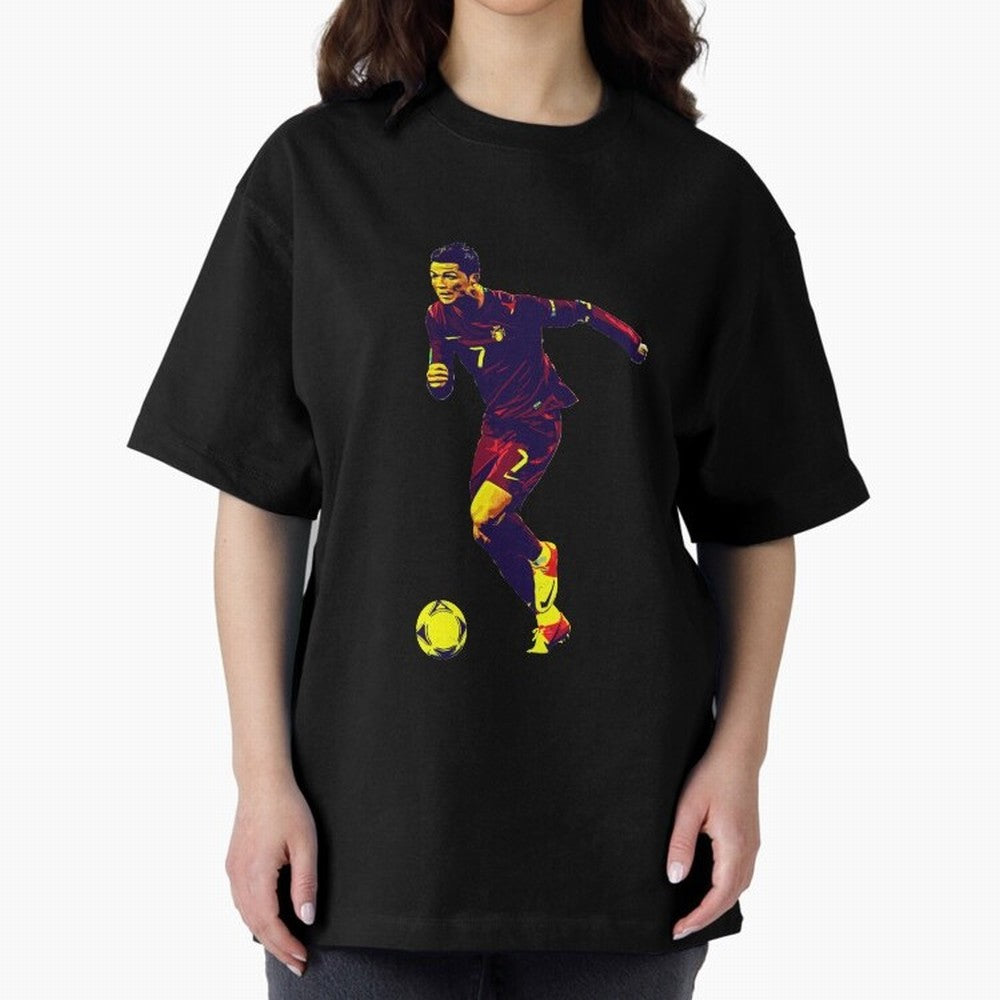 Cristianno Ronaldo Oversized T-Shirt Support Your Favorite Stars during FIFA World Cup 2026 USA Canada Mexico for Fans of Neymar and Portugal, Spain and Germany, Bringing Soccer Culture, Superstar Moments, National Team Dreams and Competitive Fire;