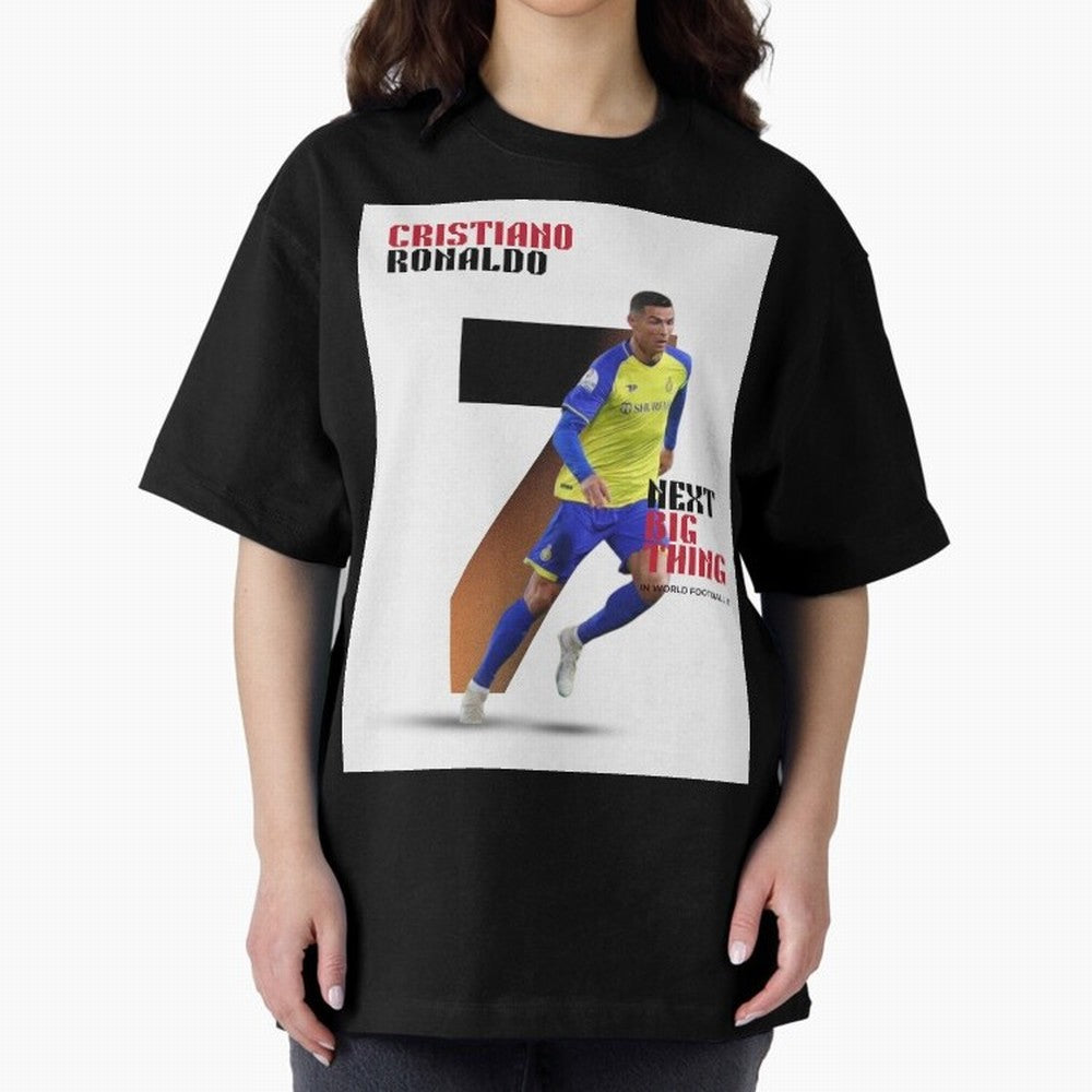 Cristiano Ronaldo (CR7) Oversized T-Shirt Honor FIFA World Cup 2026 Spirit, Highlighting England, France and Netherlands, Mbappe and Neymar, Stadium Chants, National Pride, Trophy Dreams and Unforgettable Football Memories; Created for Match Day