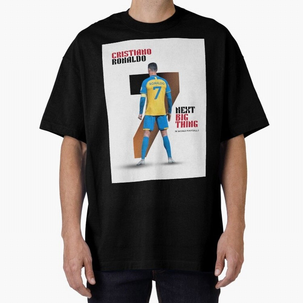 Cristiano Ronaldo Oversized T-Shirt Turn Up for the FIFA World Cup 2026 Journey through Mbappe Highlights, Argentina and Brazil Pride, Vintage Soccer Flavor, Modern Football Stars, National Flags and Final Night Emotion; Great for Watch Parties,