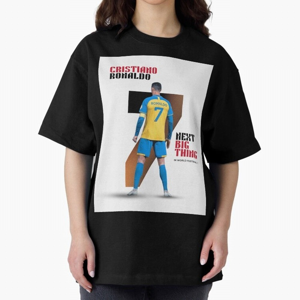 Cristiano Ronaldo Oversized T-Shirt Turn Up for the FIFA World Cup 2026 Journey through Mbappe Highlights, Argentina and Brazil Pride, Vintage Soccer Flavor, Modern Football Stars, National Flags and Final Night Emotion; Great for Watch Parties,