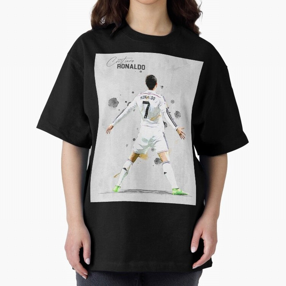 RM Legend Player Ronaldo Oversized T-Shirt Celebrate Global Passion for FIFA World Cup 2026 USA Canada Mexico Spirit, Capturing Spain and Netherlands, Messi, Champion Mindset, Group Stage Buzz, Knockout Tension and Passionate Fan Culture; Perfect