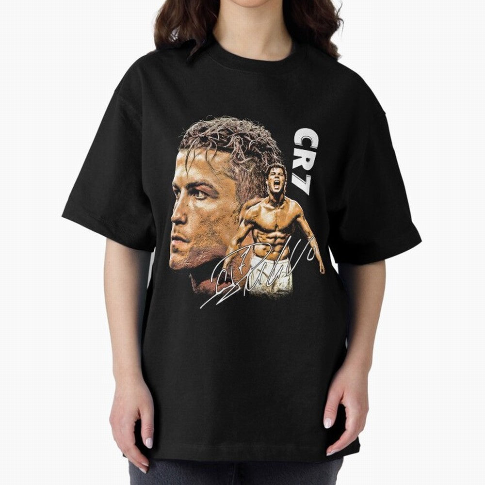 Cristiano Ronaldo Football Legend T-Shirt Oversized T-Shirt Stand with FIFA World Cup 2026 USA Canada Mexico Driven by Mbappe, England and Germany Energy, Worldwide Fan Energy, Dramatic Goals, Stadium Lights and Championship Celebrations; Great for