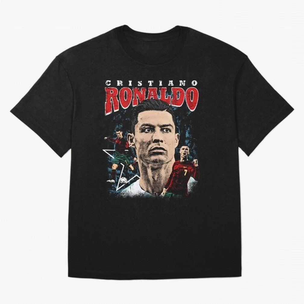 Cristiano Ronaldo CR7 Iconic T-Shirt Oversized T-Shirt Stand Proud for FIFA World Cup 2026 USA Canada Mexico Filled with Haaland and Mbappe, England, France and Netherlands Energy, Global Supporter Spirit, Legendary Goals, National Colors and