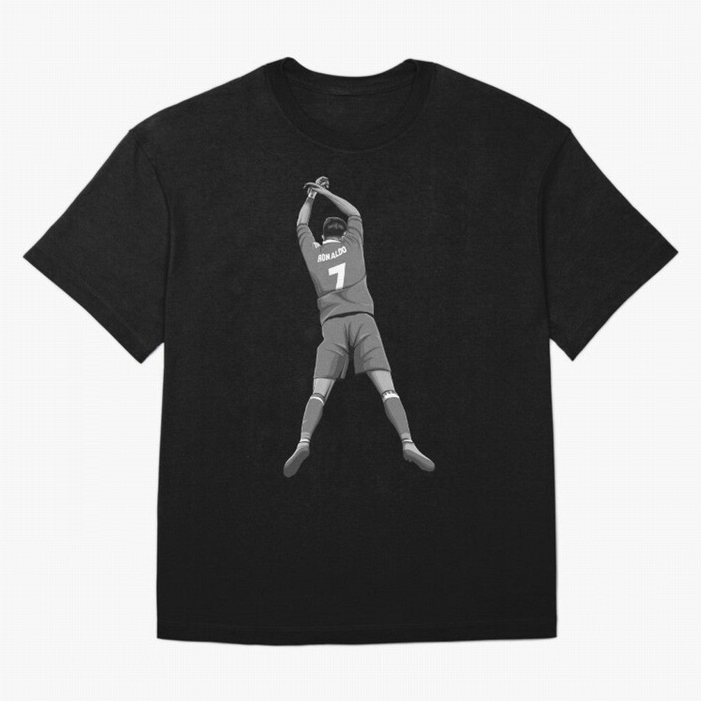 Cristiano Ronaldo Black and White Version Oversized T-Shirt Capture Stadium Memories from FIFA World Cup 2026 USA Canada Mexico Made for Cristiano Ronaldo, Haaland and CR7, Netherlands Energy, Soccer Culture, Superstar Moments, National Team Dreams
