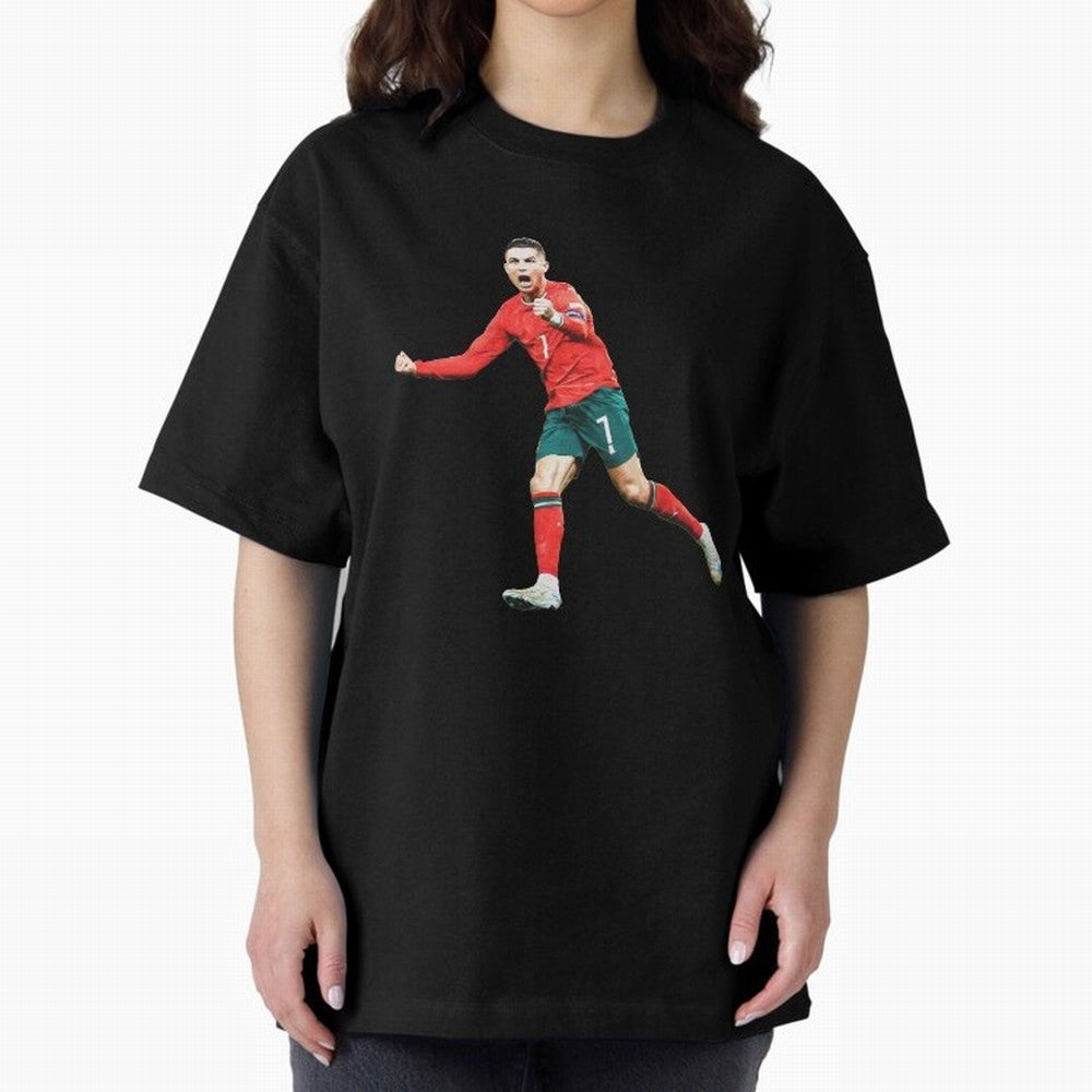 Cristiano Ronaldo Oversized T-Shirt Relive the Noise and Pride of Global Football Passion for FIFA World Cup 2026 USA Canada Mexico, Highlighting CR7, Argentina, Global Supporter Spirit, Legendary Goals, National Colors and Tournament Celebration;