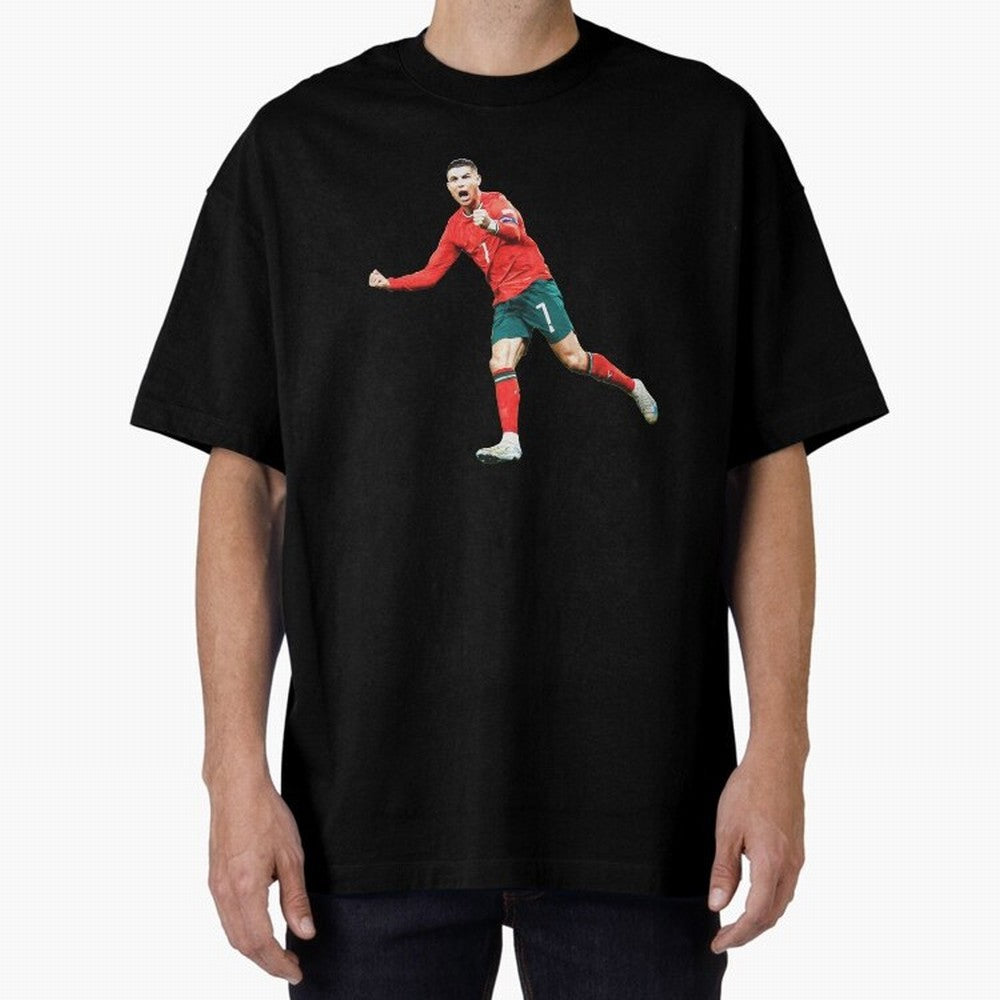 Cristiano Ronaldo Oversized T-Shirt Relive the Noise and Pride of Global Football Passion for FIFA World Cup 2026 USA Canada Mexico, Highlighting CR7, Argentina, Global Supporter Spirit, Legendary Goals, National Colors and Tournament Celebration;
