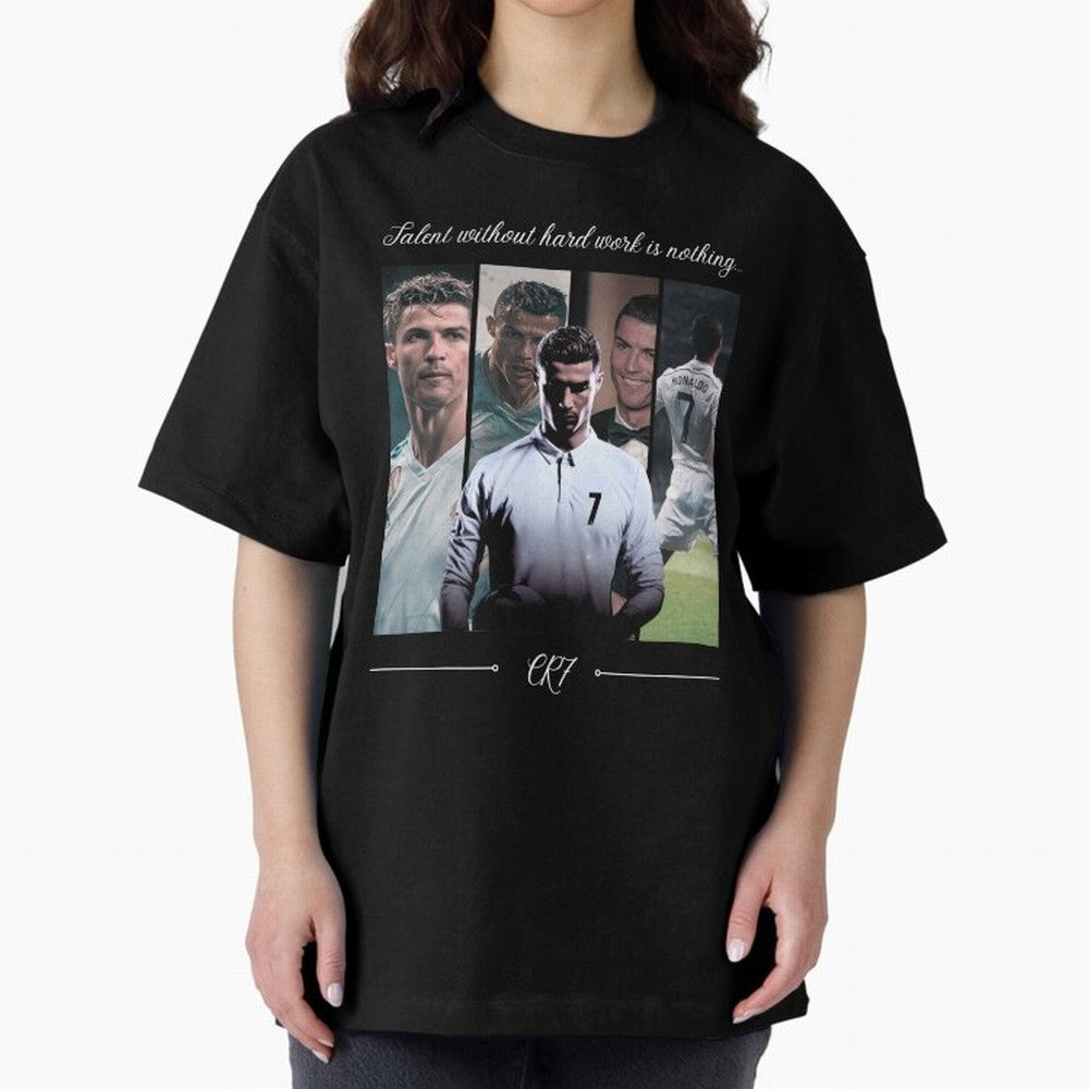Ronaldo CR7 Oversized T-Shirt Experience the Global Stage of Global Football Passion for FIFA World Cup 2026, Built around Messi and Cristiano Ronaldo, Argentina and Brazil, Fan Favorite Moments, National Team Passion, Big Match Drama and Soccer