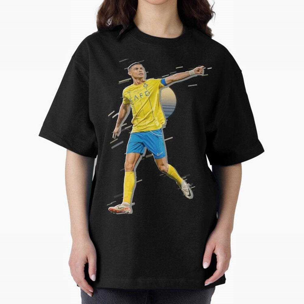 Ronaldo al nassr Oversized T-Shirt Bring Global Tournament Vibes to FIFA World Cup 2026 Spirit, Highlighting England, Mbappe, Match Day Excitement, Supporter Culture, Golden Goals and Global Football Passion; Ideal for Passionate Fans Who Love