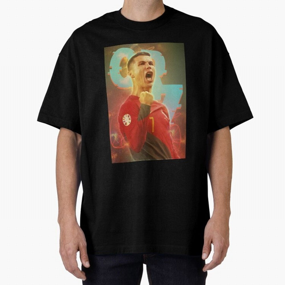 Ronaldo selebration Oversized T-Shirt Follow the Final Road of FIFA World Cup 2026 USA Canada Mexico Spirit, Driven by Spain, Messi, Worldwide Fan Energy, Dramatic Goals, Stadium Lights and Championship Celebrations; Made for Die Hard Supporters,