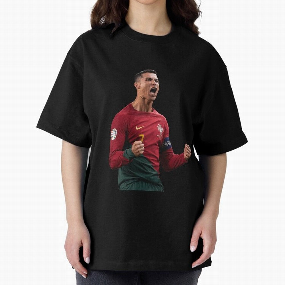 Cristiano Ronaldo T-Shirt Oversized T-Shirt Enjoy the Biggest Football Party of Global Football Passion for FIFA World Cup 2026 USA Canada Mexico, Centered on Mbappe, Argentina and Brazil, Game Day Rituals, Football Legends, Country Pride and the