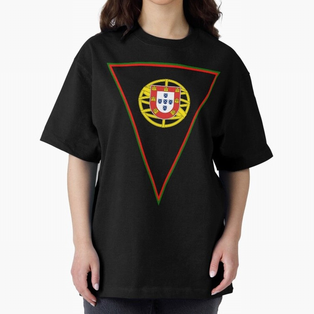 Portugal Flag & Coat of arms Oversized T-Shirt Celebrate Global Passion for Global Football Passion for FIFA World Cup 2026, Driven by Neymar, Haaland and Cristiano Ronaldo, Brazil, Football Passion, Legendary Performances, Festival Vibes and