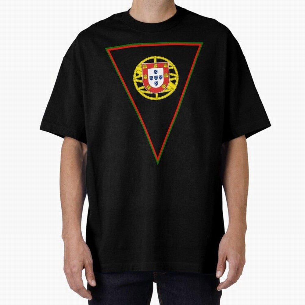 Portugal Flag & Coat of arms Oversized T-Shirt Celebrate Global Passion for Global Football Passion for FIFA World Cup 2026, Driven by Neymar, Haaland and Cristiano Ronaldo, Brazil, Football Passion, Legendary Performances, Festival Vibes and