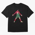Cristiano Ronaldo illustration Oversized T-Shirt Bring a Champion Mindset to Global Football Passion for FIFA World Cup 2026 USA Canada Mexico, Inspired by CR7, England and Germany, Championship Spirit, Famous Goals, Roaring Crowds and