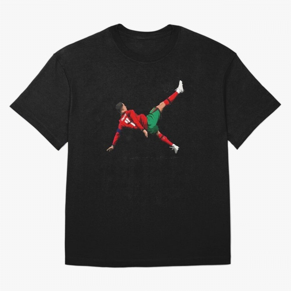 Cristiano Ronaldo 910th Goal Bicycle Kick Tribute Oversized T-Shirt Celebrate Soccer Greatness during the FIFA World Cup 2026 Group Stage Journey through Cristiano Ronaldo, Haaland and CR7 Highlights, Netherlands Pride, Championship Spirit, Famous