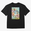 Messi in action Graphic poster design Oversized T-Shirt Feel the Heartbeat of FIFA World Cup 2026 Group Stage for Fans of Neymar and Spain and Netherlands, Bringing Stadium Chants, National Pride, Trophy Dreams and Unforgettable Football Memories;