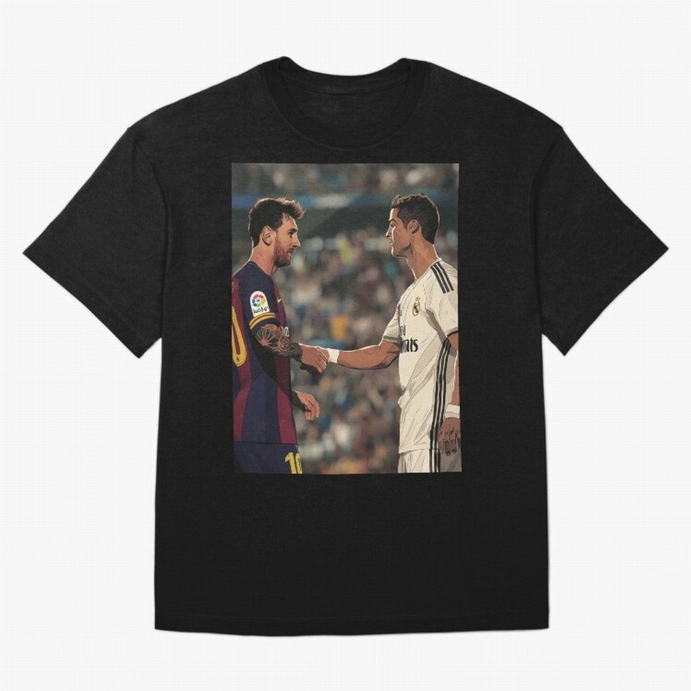 Lionel Messi and Cristiano Ronaldo Oversized T-Shirt Enjoy the Biggest Football Party of Global Football Passion for FIFA World Cup 2026 USA Canada Mexico, Celebrating Neymar, Haaland and Cristiano Ronaldo, France, Champion Mindset, Group Stage