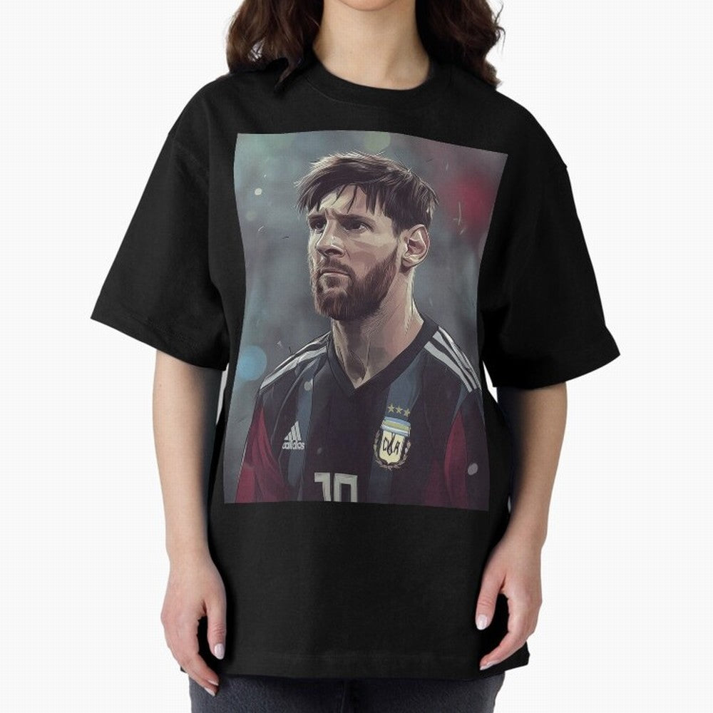 Lionel Messi Oversized T-Shirt Celebrate Golden Goal Energy in Match Day Hype around FIFA World Cup 2026, Messi, Argentina and Brazil, Football Passion, Legendary Performances, Festival Vibes and Supporter Community; Perfect for Fans, Collectors,