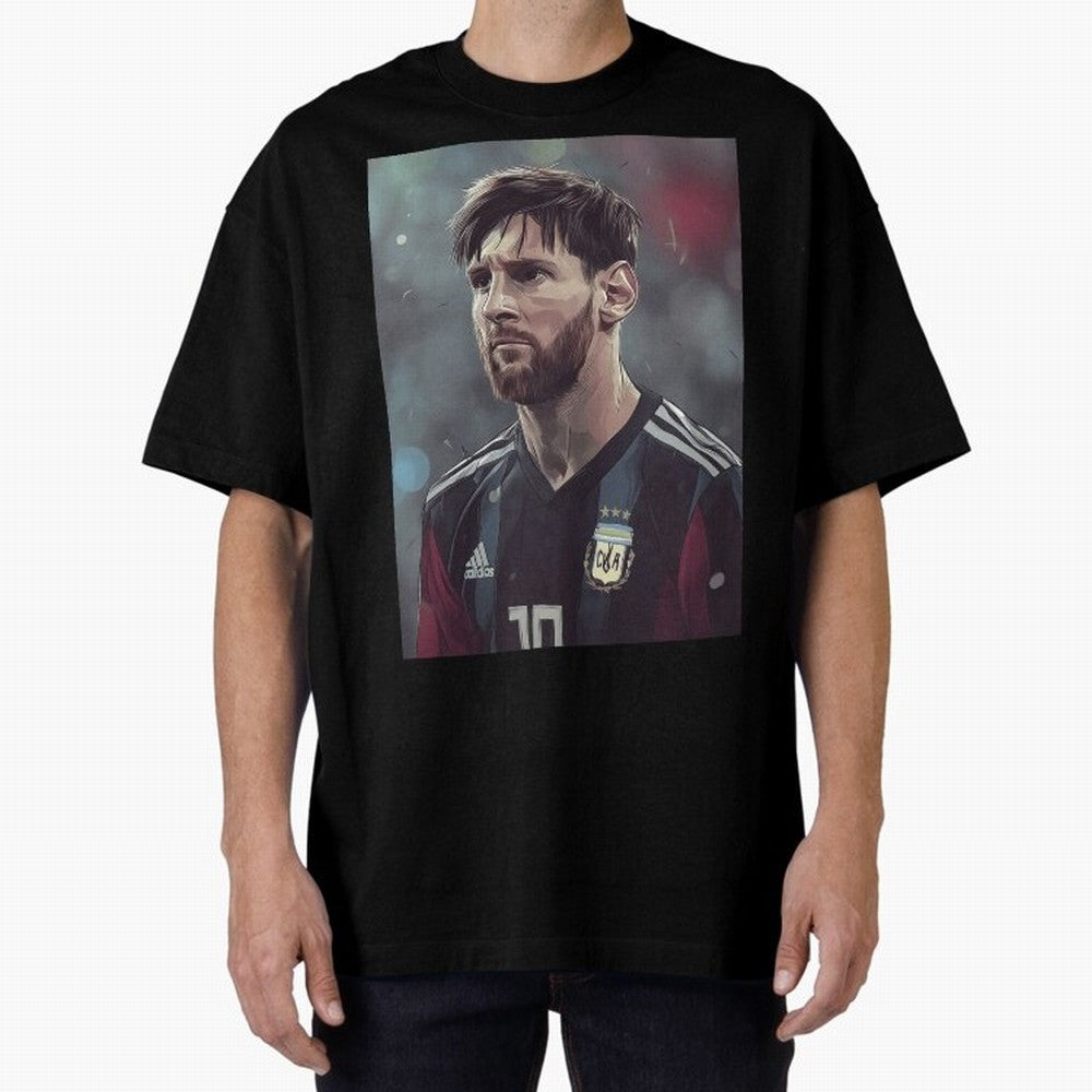 Lionel Messi Oversized T-Shirt Celebrate Golden Goal Energy in Match Day Hype around FIFA World Cup 2026, Messi, Argentina and Brazil, Football Passion, Legendary Performances, Festival Vibes and Supporter Community; Perfect for Fans, Collectors,