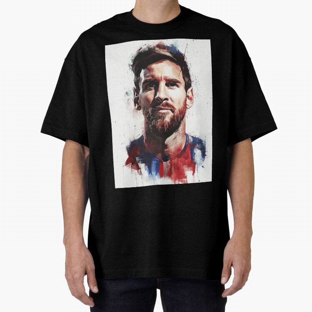 Lionel Messi Oversized T-Shirt Capture Stadium Memories from Match Day Hype around FIFA World Cup 2026 USA Canada Mexico, Neymar, Haaland and Cristiano Ronaldo, France and Portugal, Global Supporter Spirit, Legendary Goals, National Colors and