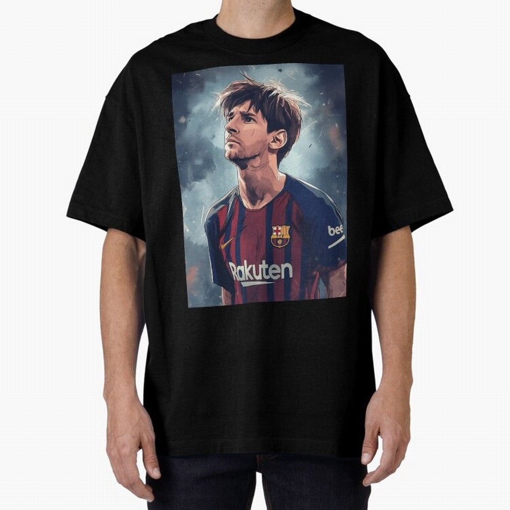 Lionel Messi Oversized T-Shirt Celebrate Global Football Passion for FIFA World Cup 2026, Driven by Messi, Neymar and Mbappe, Brazil, Soccer Culture, Superstar Moments, National Team Dreams and Competitive Fire; Perfect for Supporters Who Want Bold