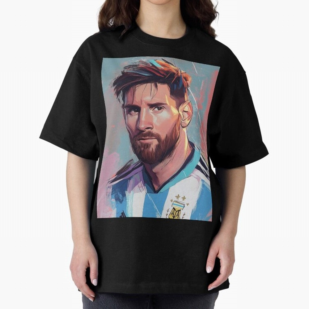 Lionel Messi Oversized T-Shirt Feel Match Day Hype around FIFA World Cup 2026, Messi, Neymar and Mbappe, Argentina, Supporter Pride, Iconic Celebrations, Legendary Names and Global Match Day Energy; Ideal for Passionate Fans Who Love Underdog