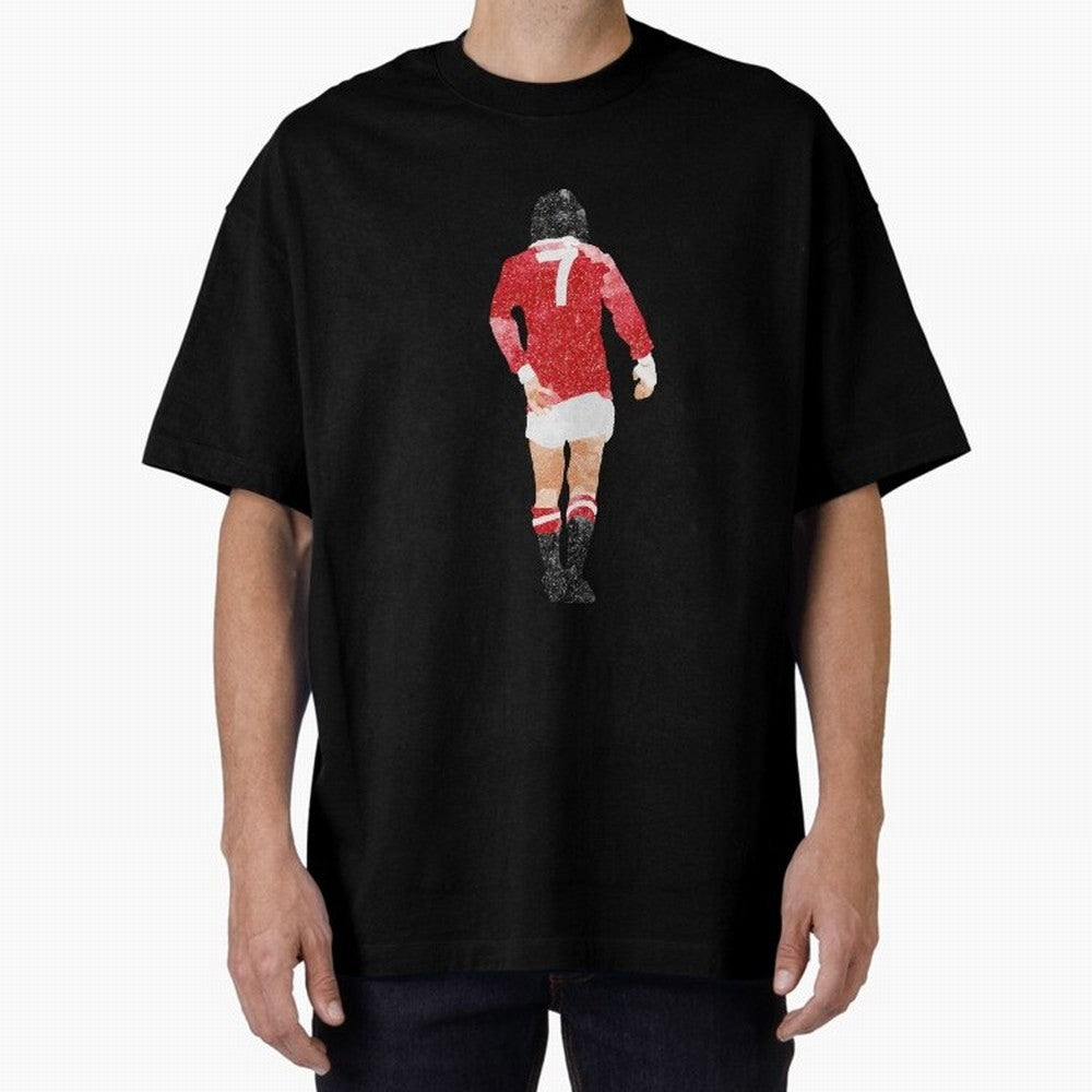 George Best watercolour Manchester United Football Northern Ireland Legend number 7 Man United Red D Oversized T-Shirt Bring International Match Energy to Global Football Passion for FIFA World Cup 2026 Group Stage, Highlighting Messi, France and