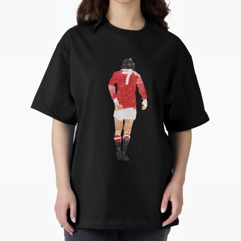 George Best watercolour Manchester United Football Northern Ireland Legend number 7 Man United Red D Oversized T-Shirt Bring International Match Energy to Global Football Passion for FIFA World Cup 2026 Group Stage, Highlighting Messi, France and