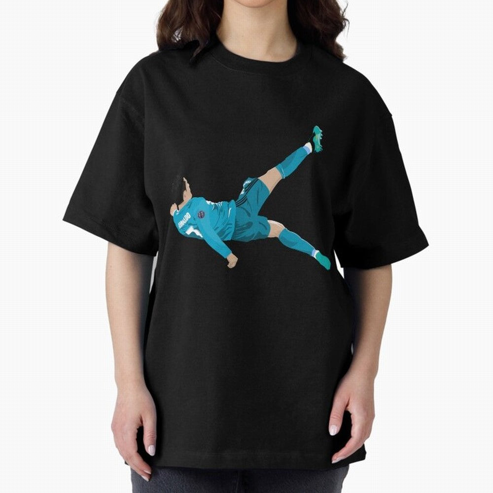 Cristiano Ronaldo Bicycle Kick Oversized T-Shirt Bring Match Day Fire to the FIFA World Cup 2026 Group Stage Journey through Mbappe Highlights, Netherlands Pride, Classic Soccer Heritage, Championship Pressure, Fan Loyalty and International Pride;