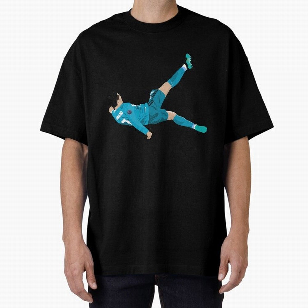 Cristiano Ronaldo Bicycle Kick Oversized T-Shirt Bring Match Day Fire to the FIFA World Cup 2026 Group Stage Journey through Mbappe Highlights, Netherlands Pride, Classic Soccer Heritage, Championship Pressure, Fan Loyalty and International Pride;