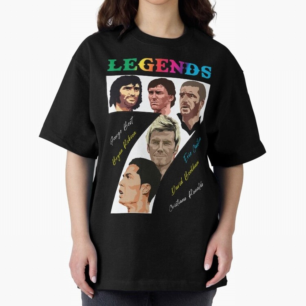 LEGENDS OF FOOTBALL Oversized T-Shirt Elevate FIFA World Cup 2026 for Fans of Haaland and Portugal, Bringing Retro Football Energy, Iconic Rivalries, Trophy Chase Drama and Stadium Atmosphere; Built for Supporters Chasing Trophy Dreams, Final Match