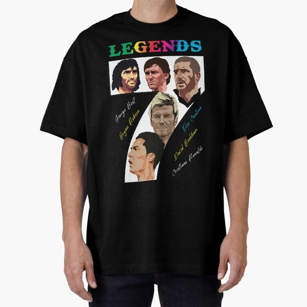 LEGENDS OF FOOTBALL Oversized T-Shirt Elevate FIFA World Cup 2026 for Fans of Haaland and Portugal, Bringing Retro Football Energy, Iconic Rivalries, Trophy Chase Drama and Stadium Atmosphere; Built for Supporters Chasing Trophy Dreams, Final Match