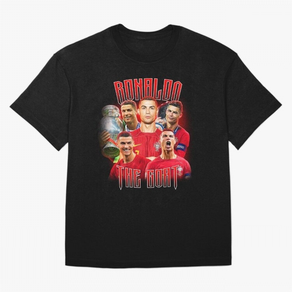 Cristiano Ronaldo Vintage Style Tee, Bootleg Tee, Bootleg T Shirt, Rap Tee Oversized T-Shirt Feel International Energy from Global Football Passion for FIFA World Cup 2026, Connected to Haaland and Mbappe, Spain, Supporter Pride, Iconic