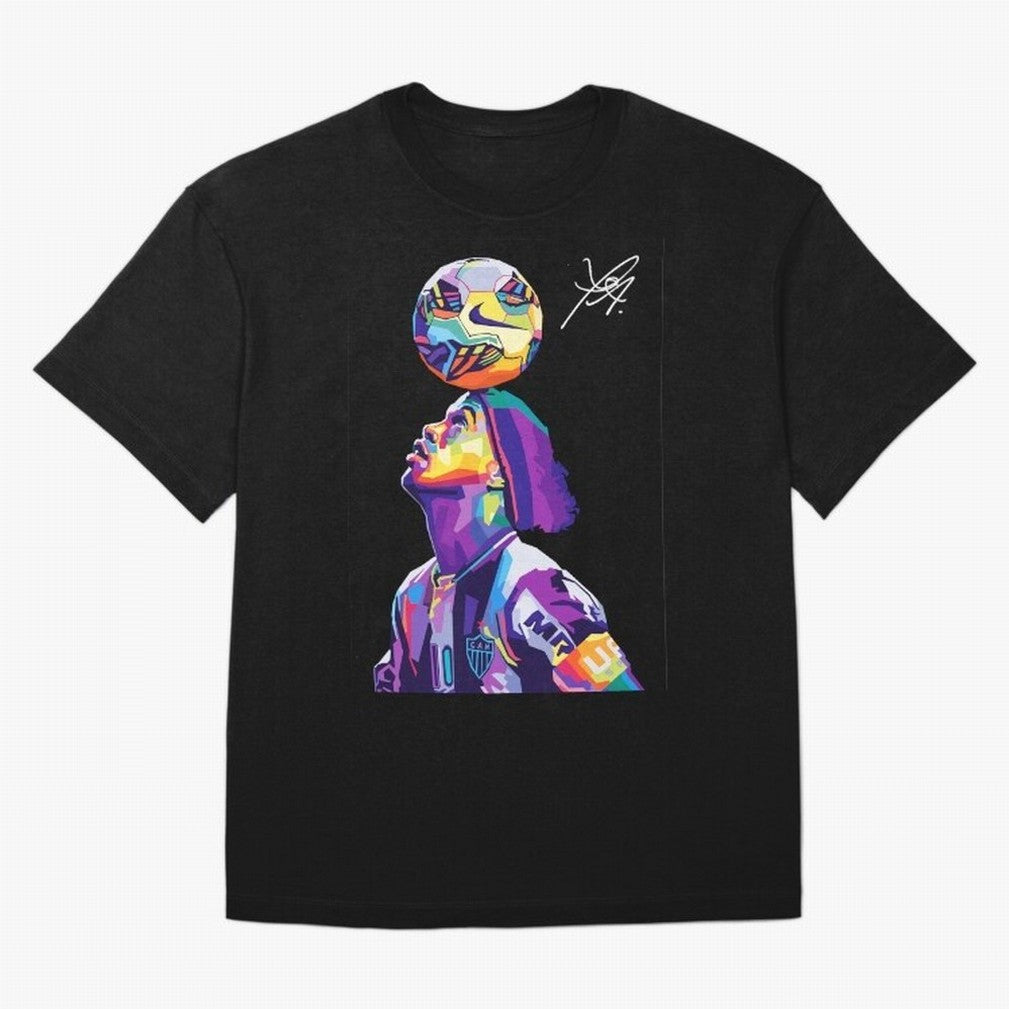 Ronaldinho Wpap Pop Art Oversized T-Shirt Bring a Vintage Feel to Global Football Passion for FIFA World Cup 2026 USA Canada Mexico, Made for Messi, Neymar and Mbappe, Brazil, Portugal and Argentina, Worldwide Fan Energy, Dramatic Goals, Stadium