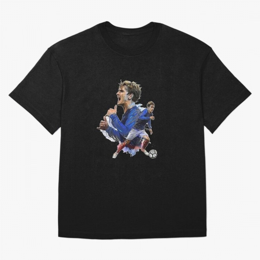 Griezmann Oversized T-Shirt Spotlight FIFA World Cup 2026 Made for Mbappe, Spain and Netherlands Energy, Retro Football Energy, Iconic Rivalries, Trophy Chase Drama and Stadium Atmosphere; Ideal for Football Dads, Football Moms, Friends, Collectors