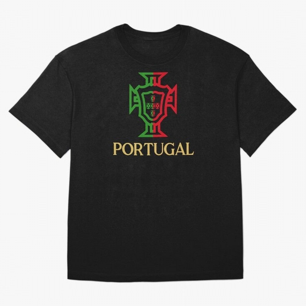 Portugal Tuga Gold Oversized T-Shirt Capture Global Football Passion for FIFA World Cup 2026 USA Canada Mexico, Capturing Neymar, Netherlands, Football Festival Excitement, Trophy Ambitions, Country Rivalries and Star Player Buzz; Great for Watch