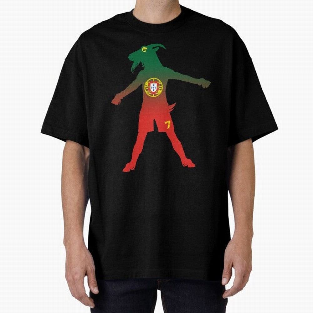 Cristiano Ronaldo GOAT Oversized T-Shirt Fuel FIFA World Cup 2026 Group Stage Spirit, Highlighting Germany, Messi, Neymar and Mbappe, Retro Football Energy, Iconic Rivalries, Trophy Chase Drama and Stadium Atmosphere; Great for Supporters Who Love