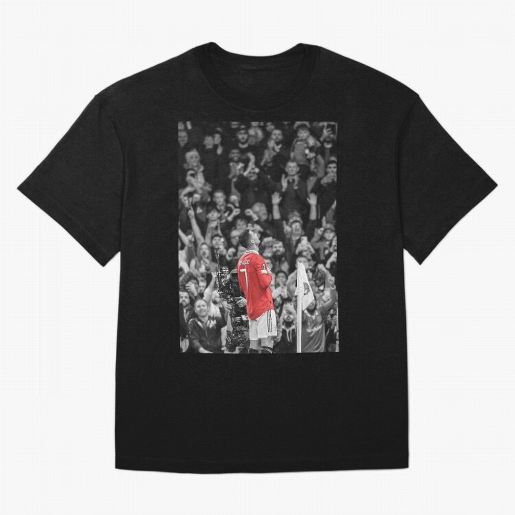 Cristiano Ronaldo Manchester United Oversized T-Shirt Share the Excitement of FIFA World Cup 2026 Group Stage for Fans of Messi and Brazil, Bringing Football Passion, Legendary Performances, Festival Vibes and Supporter Community; Made for Die Hard