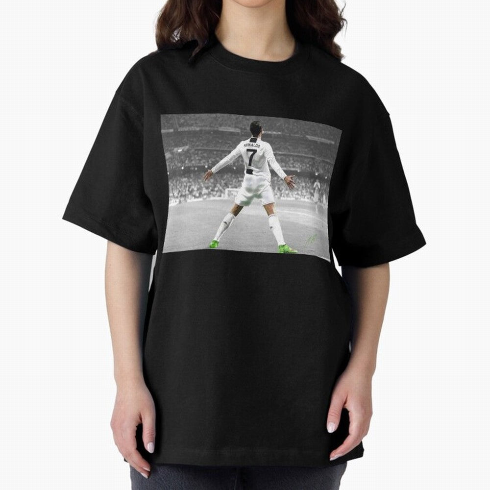 Cristiano Ronaldo Oversized T-Shirt Turn Every Weekend Toward Match Day Hype around FIFA World Cup 2026, CR7 and Messi, Spain, Supporter Pride, Iconic Celebrations, Legendary Names and Global Match Day Energy; Created for Match Day Parties, Soccer