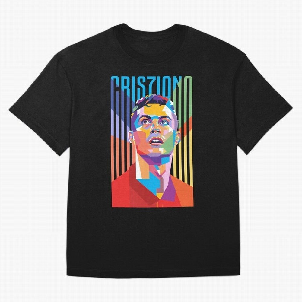 CR7 Pop Art Oversized T-Shirt Step into FIFA World Cup 2026 USA Canada Mexico for Fans of Neymar and France, Bringing Championship Spirit, Famous Goals, Roaring Crowds and International Football Unity; Made for Die Hard Supporters, Soccer Lovers,