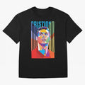 CR7 Pop Art Oversized T-Shirt Step into FIFA World Cup 2026 USA Canada Mexico for Fans of Neymar and France, Bringing Championship Spirit, Famous Goals, Roaring Crowds and International Football Unity; Made for Die Hard Supporters, Soccer Lovers,
