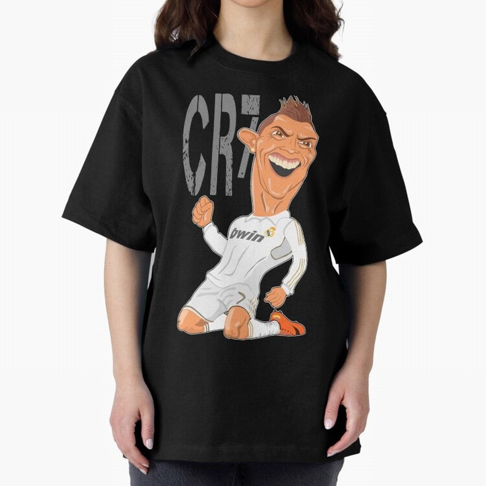 RONALDO Oversized T-Shirt Bring FIFA World Cup 2026 Spirit, Featuring Spain and Netherlands, Cristiano Ronaldo, Goal Celebration Energy, Supporter Heritage, Football Icons and Worldwide Tournament Joy; Great for Supporters Who Love Legendary