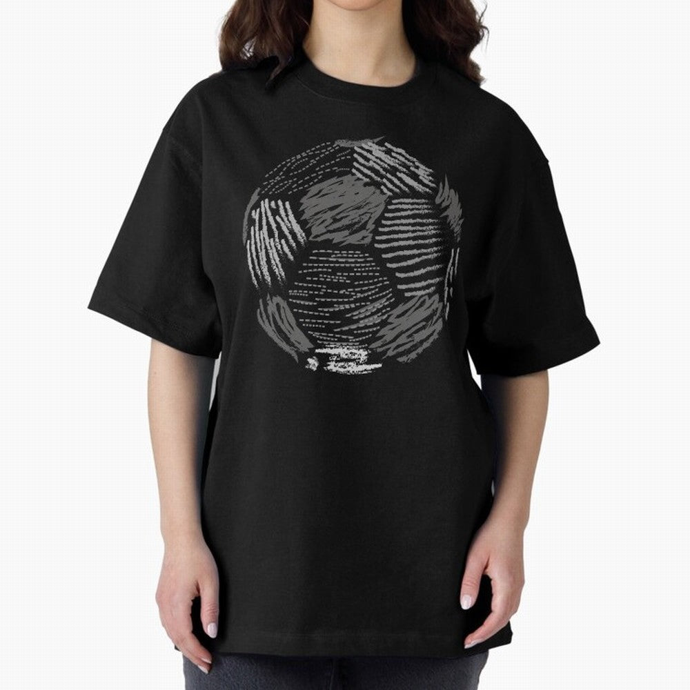 Soccer ball Oversized T-Shirt Celebrate Classic Football Spirit in FIFA World Cup 2026 Centered on Messi, Neymar and Mbappe, Argentina, France and Brazil Energy, Sports Nostalgia, International Competition, Famous Players and Unforgettable