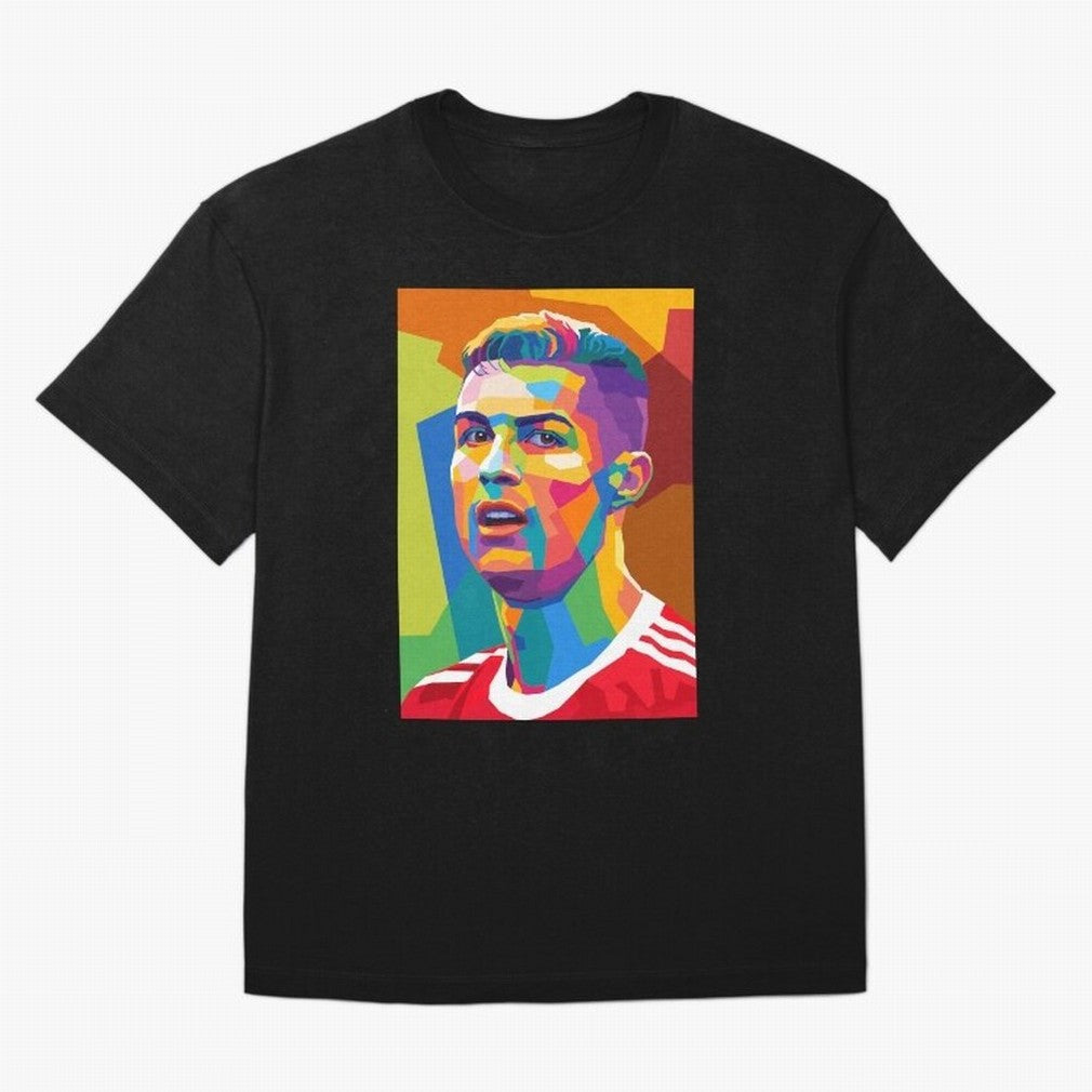Cristiano Ronaldo Wpap Pop Art Oversized T-Shirt Relive FIFA World Cup 2026 USA Canada Mexico for Fans of Mbappe and Neymar and Brazil, Portugal and Argentina, Bringing Goal Celebration Energy, Supporter Heritage, Football Icons and Worldwide