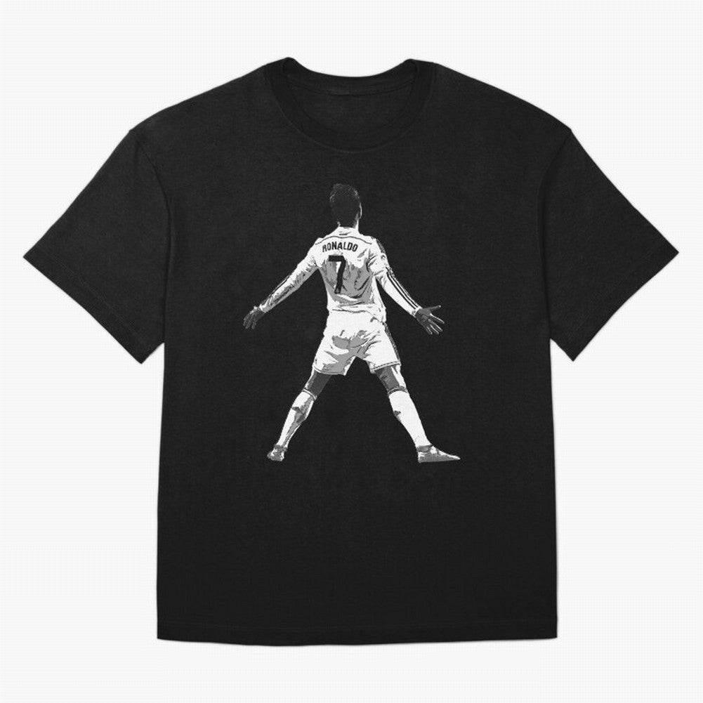 CR7 Cristiano Ronaldo Artwork - Pop Art Style Oversized T-Shirt Support Iconic Players in Match Day Hype around FIFA World Cup 2026, Mbappe and Neymar, France, Goal Celebration Energy, Supporter Heritage, Football Icons and Worldwide Tournament