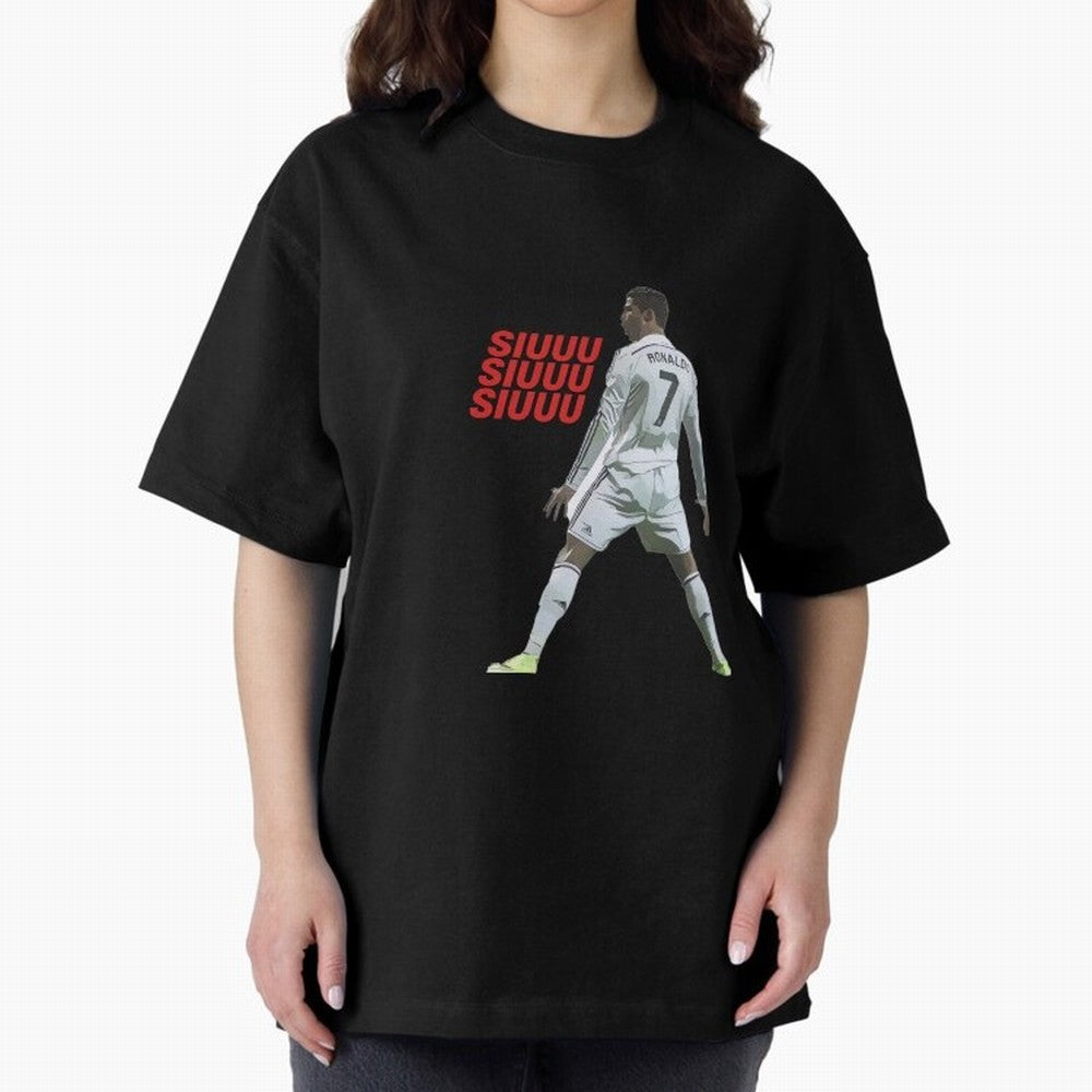 SIUUU #25 Oversized T-Shirt Bring a Champion Mindset to Global Football Passion for FIFA World Cup 2026, Capturing Mbappe and Neymar, England, France and Netherlands, Classic Soccer Heritage, Championship Pressure, Fan Loyalty and International