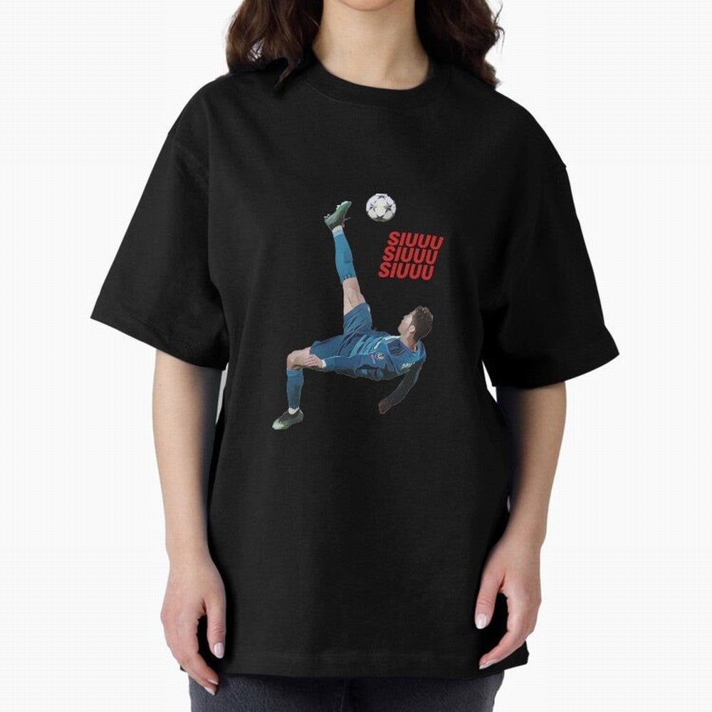 SIUUU #33 Oversized T-Shirt Bring Legendary Rivalry Energy to FIFA World Cup 2026 USA Canada Mexico for Fans of Haaland and Mbappe and England, Bringing Vintage Soccer Flavor, Modern Football Stars, National Flags and Final Night Emotion; Ideal for