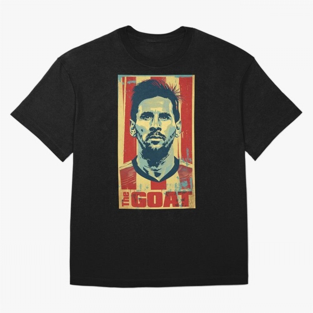 Messi The GOAT Graphic poster design Oversized T-Shirt Celebrate Classic Football Spirit in the FIFA World Cup 2026 Group Stage Journey through Neymar Highlights, Netherlands Pride, Supporter Pride, Iconic Celebrations, Legendary Names and Global