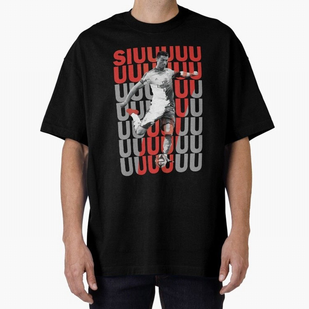 Siuuuuuu Cristiano Ronaldo Oversized T-Shirt Share FIFA World Cup 2026 Group Stage Highlighting Mbappe, Portugal Energy, Sports Nostalgia, International Competition, Famous Players and Unforgettable Victories; Made for Collectors Who Enjoy Iconic
